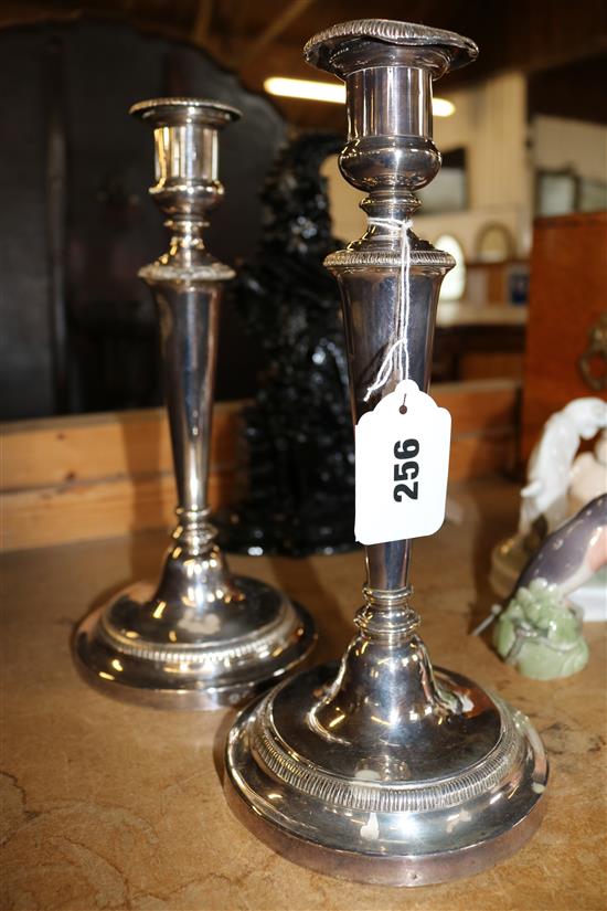 Pair of Old Sheffield plate candlesticks by Matthew Boulton